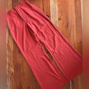 Free People Rust Orange High-rise Flare Leg Pants